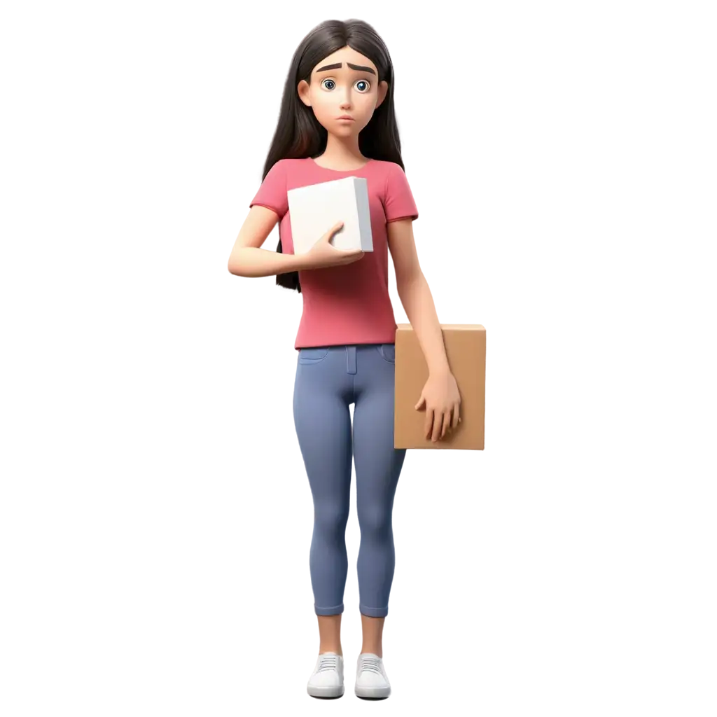 Sad-Girl-Leaving-Big-Box-Without-Help-3D-PNG-Image-for-Emotional-Visuals