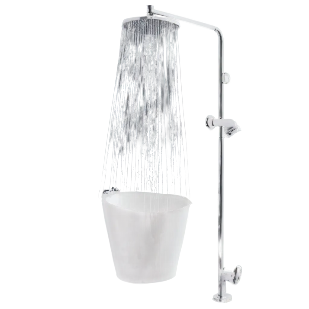 HighQuality-Bathroom-with-Shower-and-Bucket-PNG-Image-for-Versatile-Usage