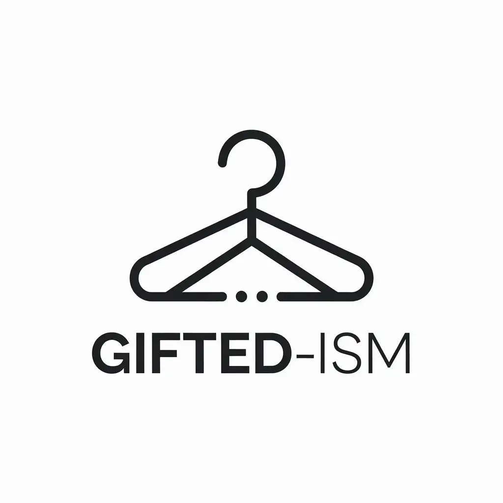 LOGO Design for Giftedism Minimalistic Clothing Symbol for Retail Industry