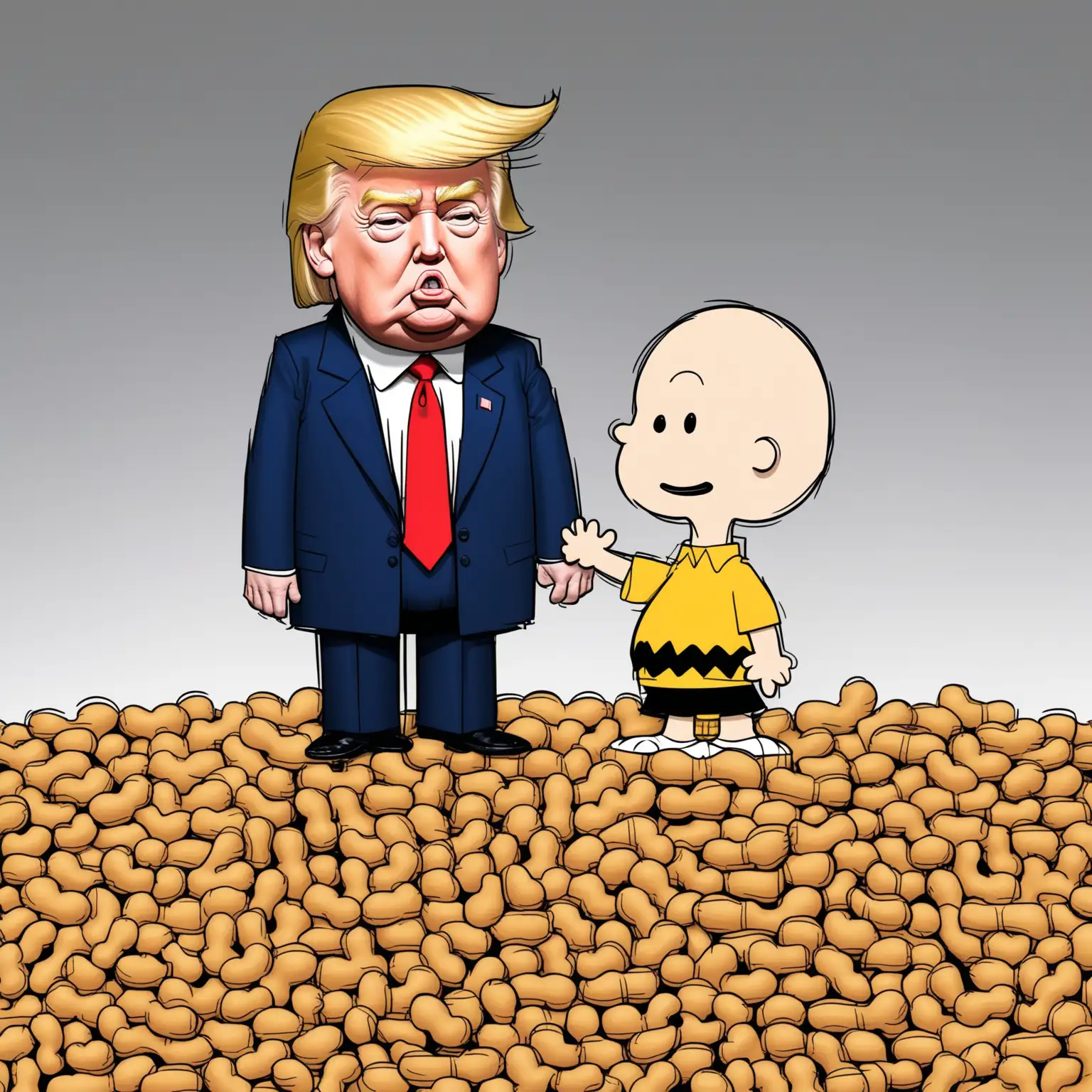 A funny combination of Trump and peanuts