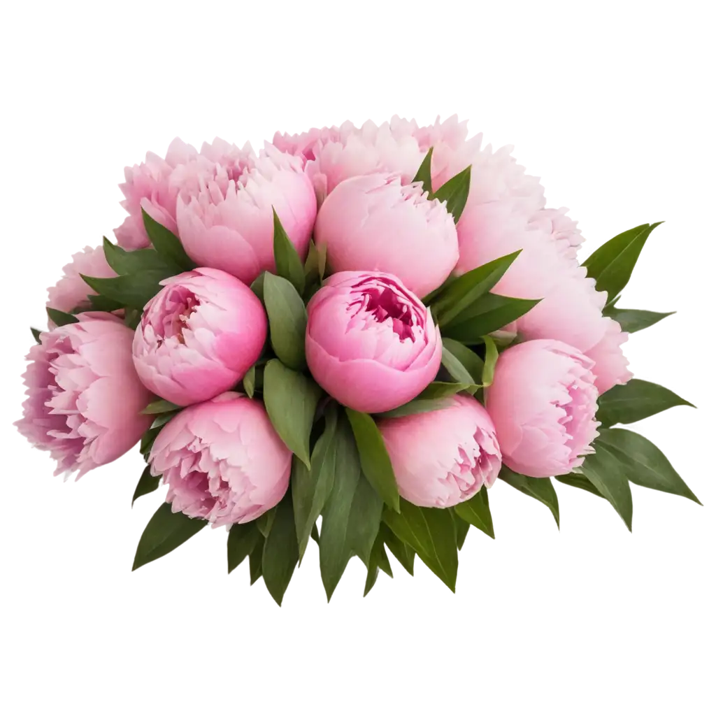 HighQuality-PNG-of-Lush-Bouquet-of-Pink-Peonies-for-Stunning-Visual-Appeal