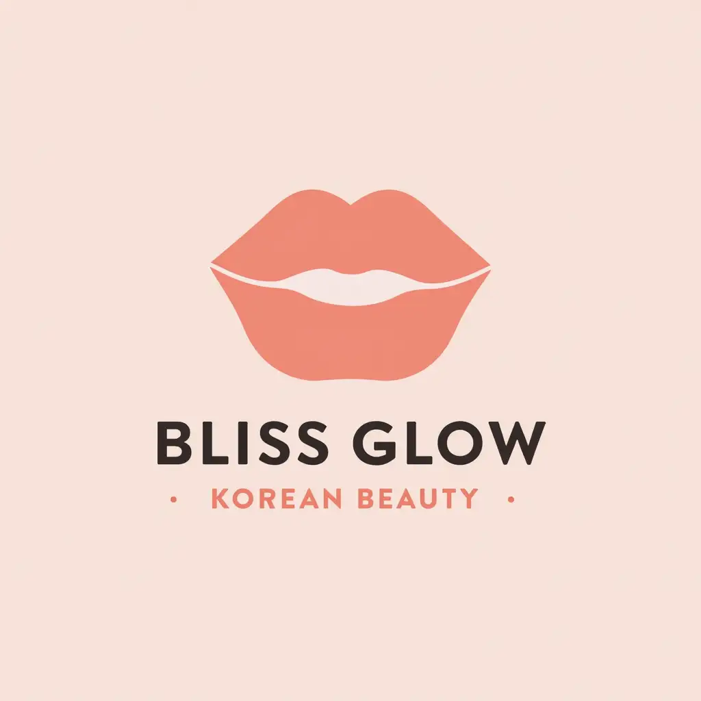 Make me a logo with the name Bliss Glow Korean Beauty