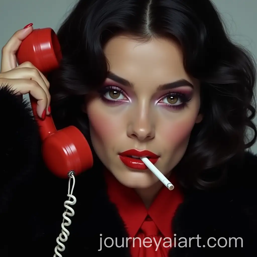 Closeup-of-a-Beautiful-Woman-with-1970s-TelephoneAI-Image-Prompt-Expansion-Bold-Makeup-and-Fur-Coat