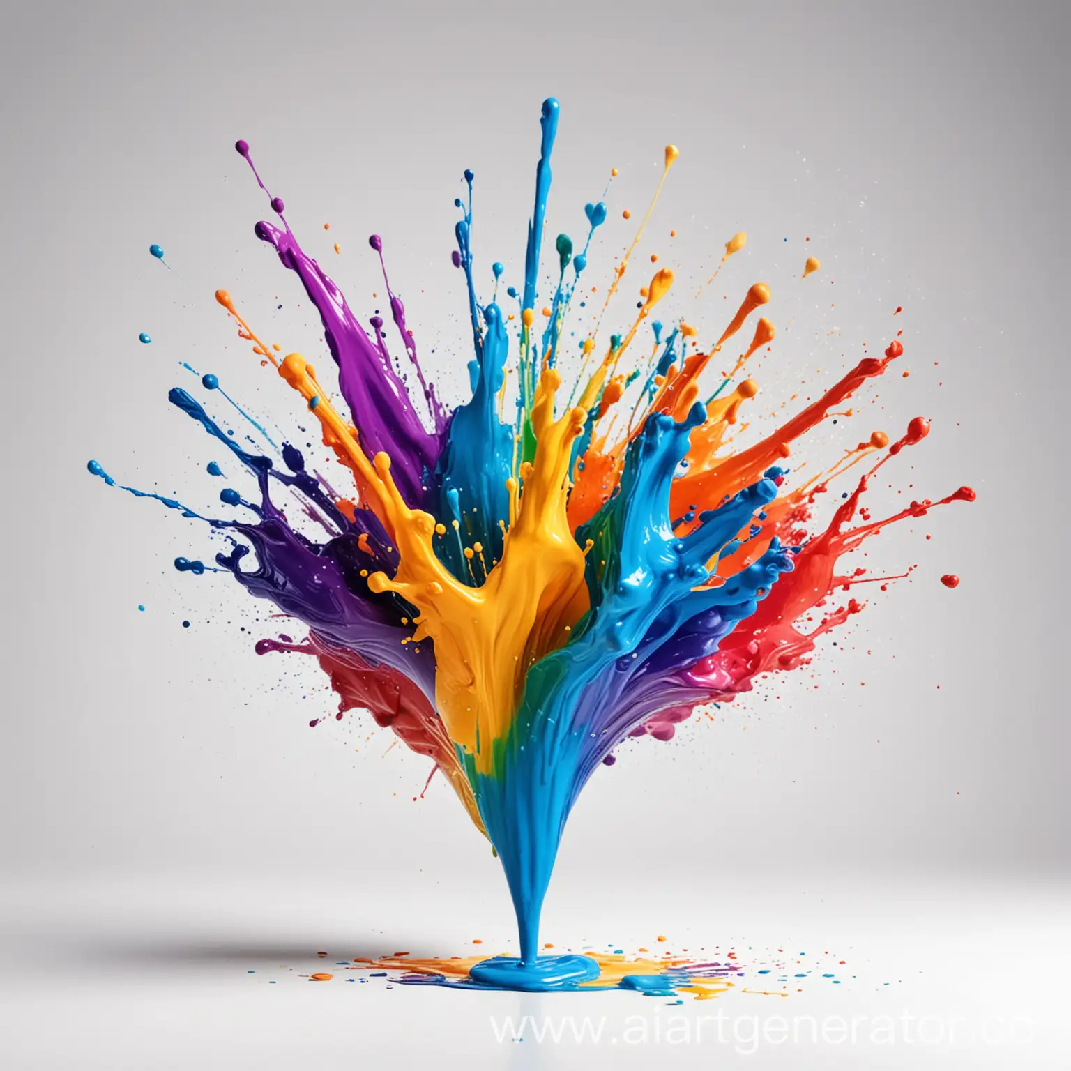 Color-Paints-Splashing-on-White-Background