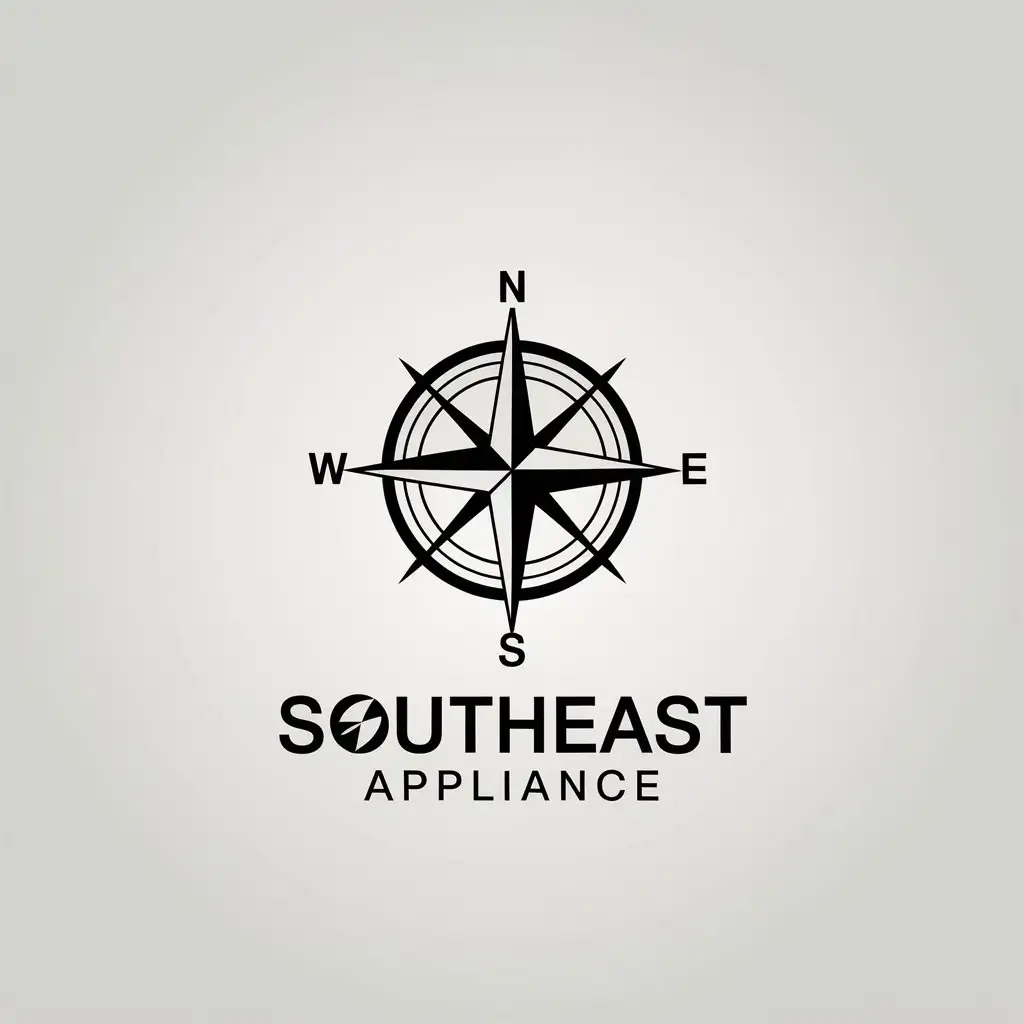 LOGO Design for Southeast Appliance Minimalist Compass with Warm Tones