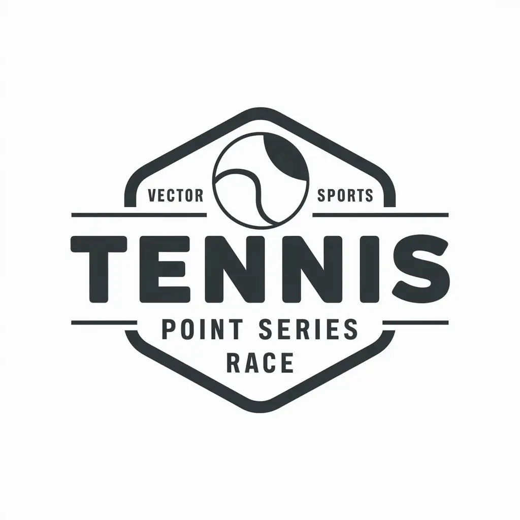 a vector logo design,with the text "tennis point series race", main symbol:tennis,Moderate,be used in Sports Fitness industry,clear background