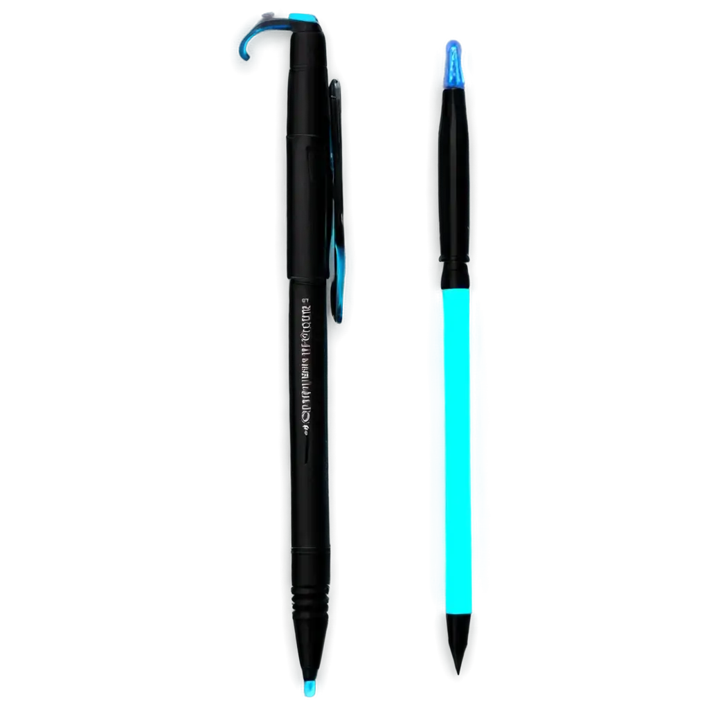 BEAUTIFUL BLUE NEON  GLOW WITH 3D EMBOSSED WRITING PEN