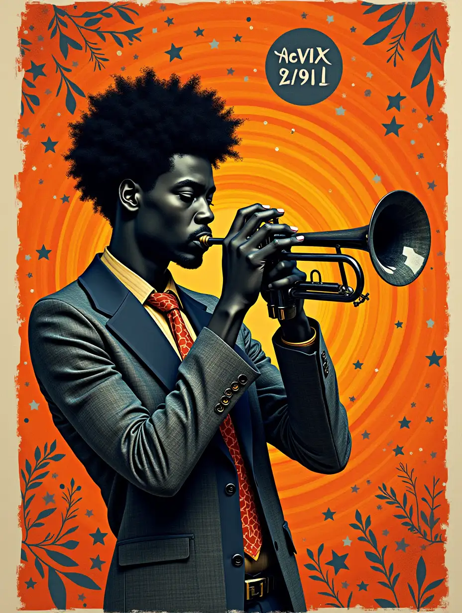 Maximalist-Poster-of-a-Trumpet-Player-in-Americana-Style