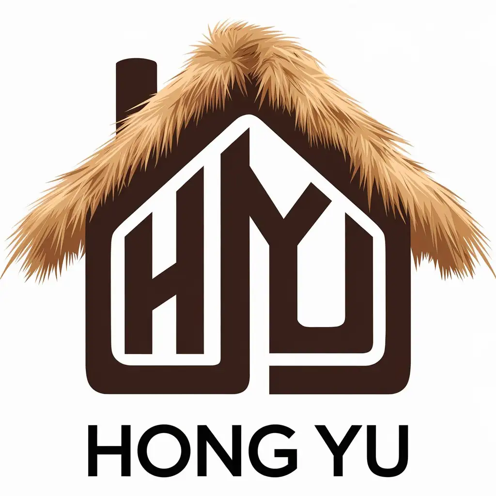 a vector logo design,with the text "Hong Yu", main symbol:music house,Moderate,be used in Entertainment industry,clear background