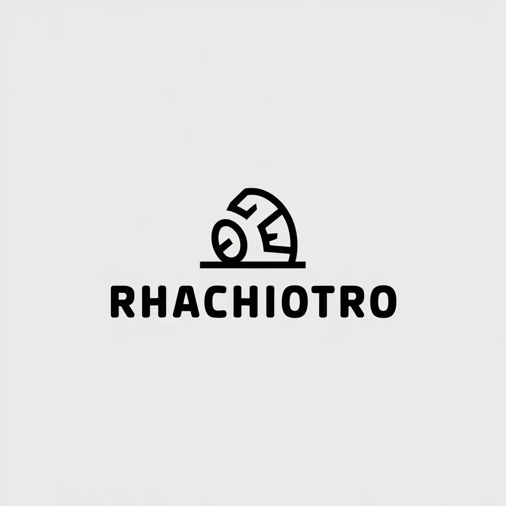 a vector logo design,with the text "Rhachiotro", main symbol:Rhachiotro,Minimalistic,be used in Retail industry,clear background