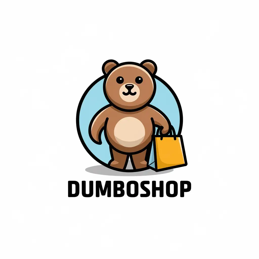 LOGO Design for DumboShop Bear Symbol with Modern and Clear Aesthetic