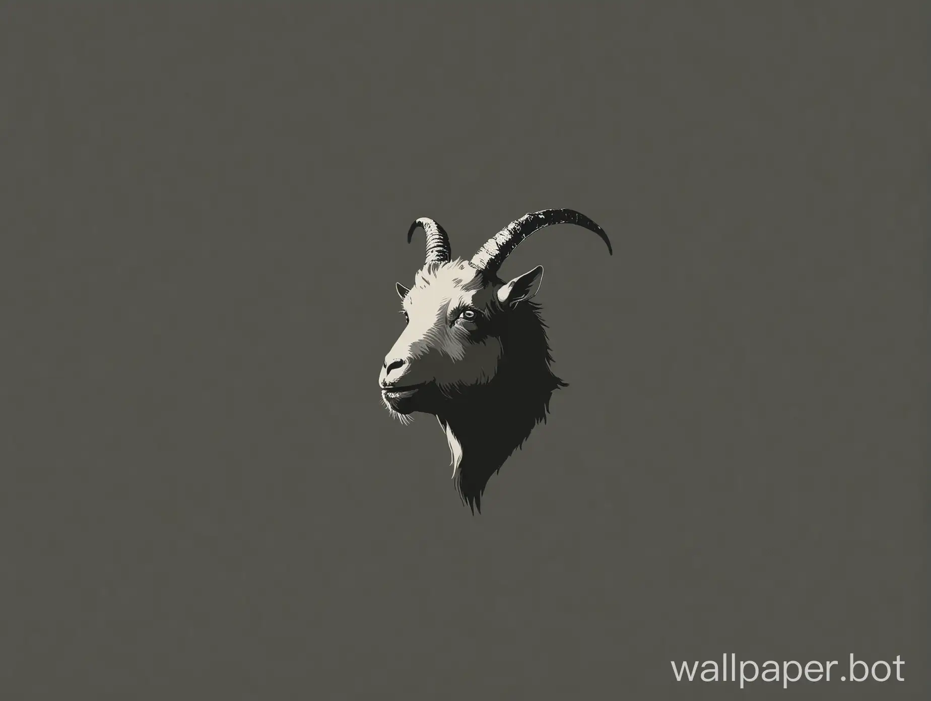 Minimalist-Goat-Wallpaper-Serene-Artistic-Background-for-Modern-Decor