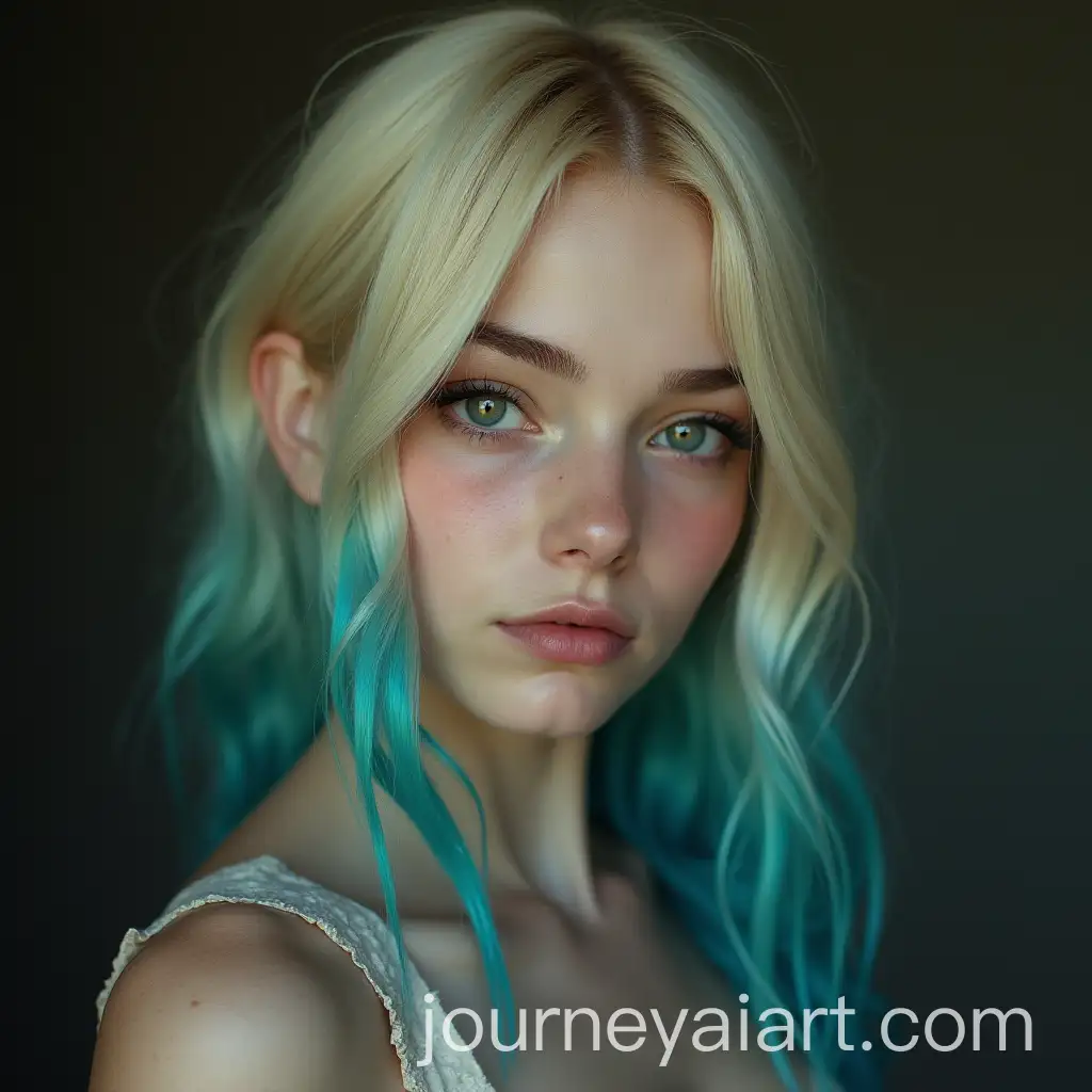 Mysterious-Circus-Vintage-Girl-with-Turquoise-Blonde-Hair-and-Unique-Makeup