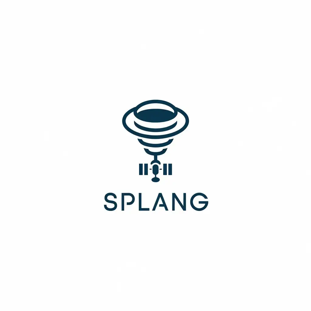 LOGO Design for SPLANG Optical Fiber Satellite Integration in Minimalist Style for Internet Industry