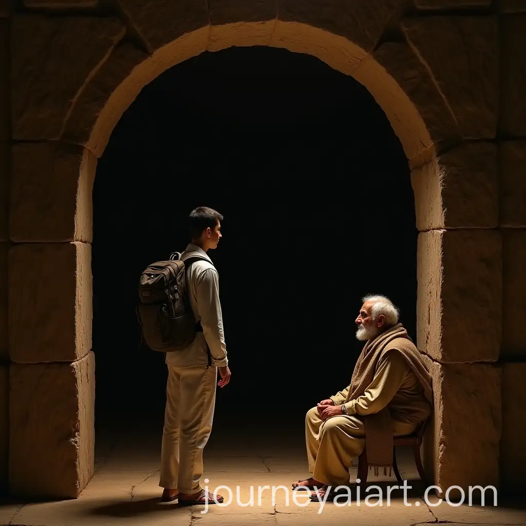 Young-Egyptian-Man-and-Elderly-Storyteller-in-Ancient-Vault