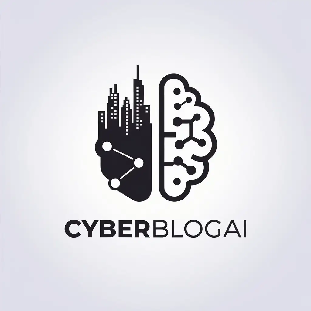 LOGO Design for CyberBlogAI Minimalistic Vector Logo for the Technology Industry