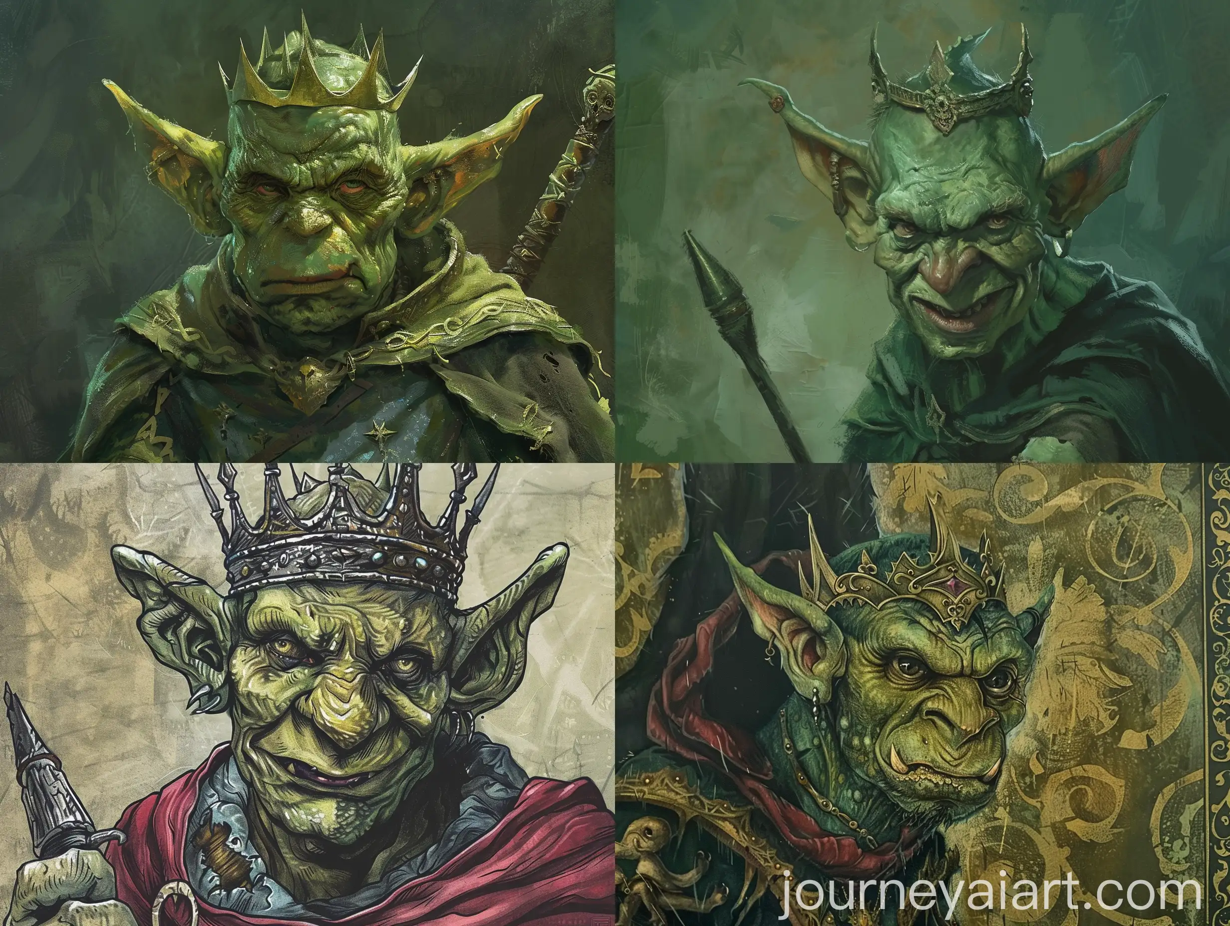Dark-Fantasy-Book-Cover-Green-Goblin-King-with-Crown