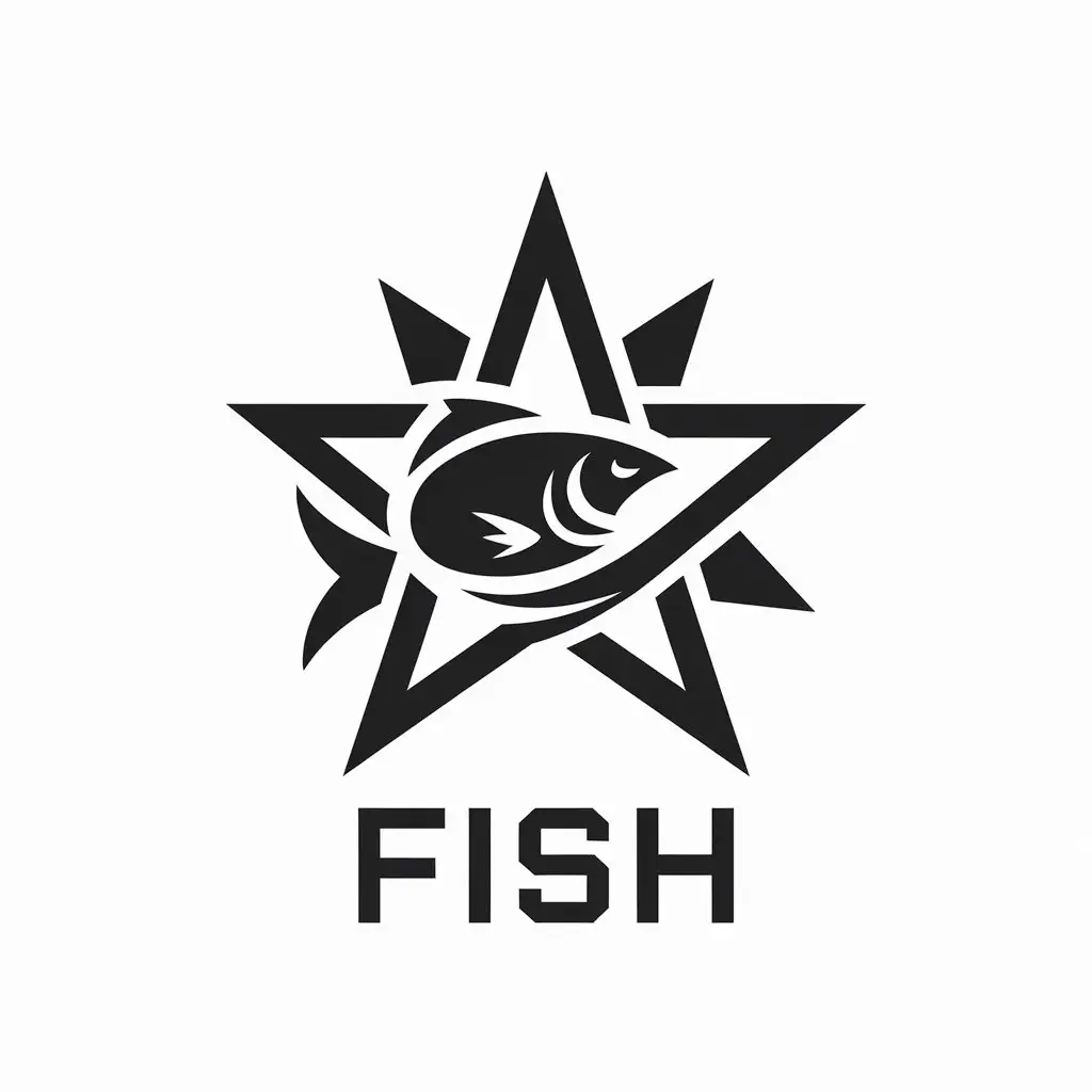 LOGO Design for FishStar Vector Logo with a Star and Fish Symbol for Sports Fitness Industry