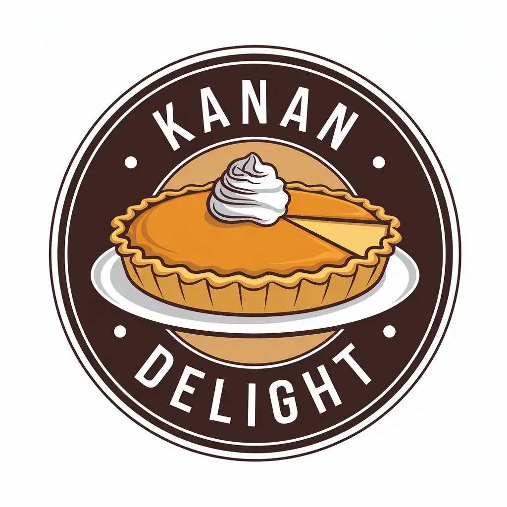 LOGO Design for Kanan Delight Vector Logo with Good Pie Ginger Symbol for Restaurant Industry