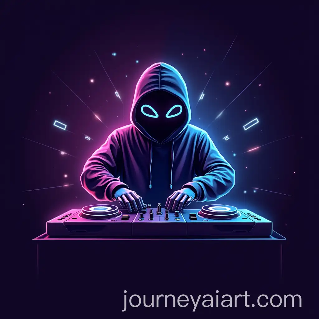 DJ-Mixing-Music-with-Glow-Lights