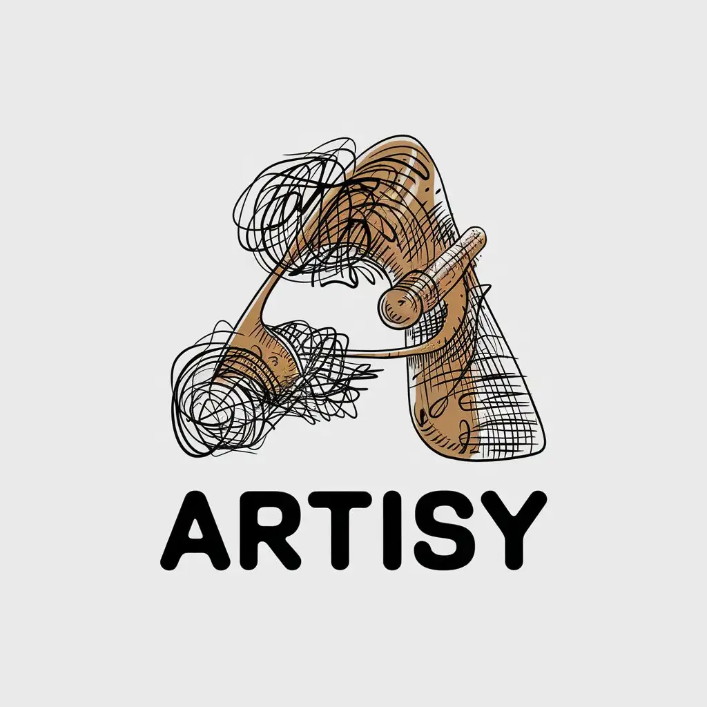 LOGO-Design-For-Artisy-Vector-Logo-with-Drawing-Scribbles-and-Doodles