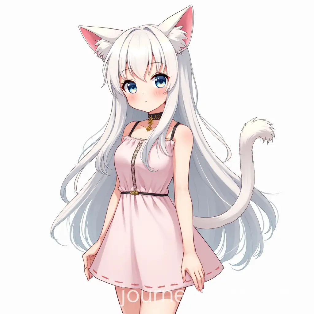 Spoiled-RichLike-Woman-with-White-Cat-Features-in-Fantasy-RPG-Illustration