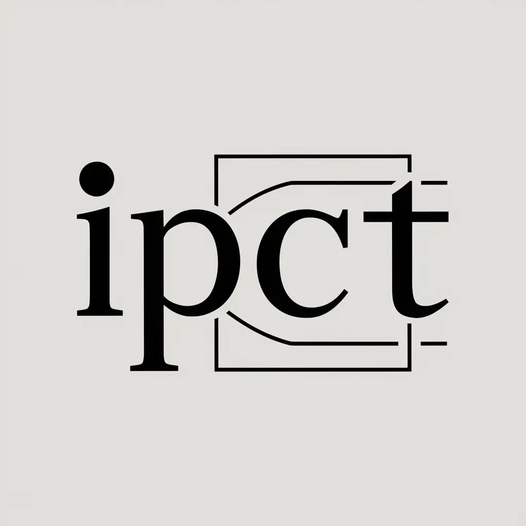 a vector logo design,with the text "IPCT", main symbol:IPCT,Minimalistic,be used in Education industry,clear background