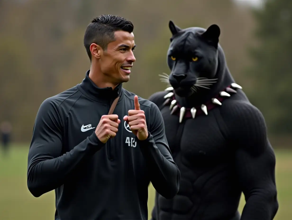 Cristiano Ronaldo and black panther