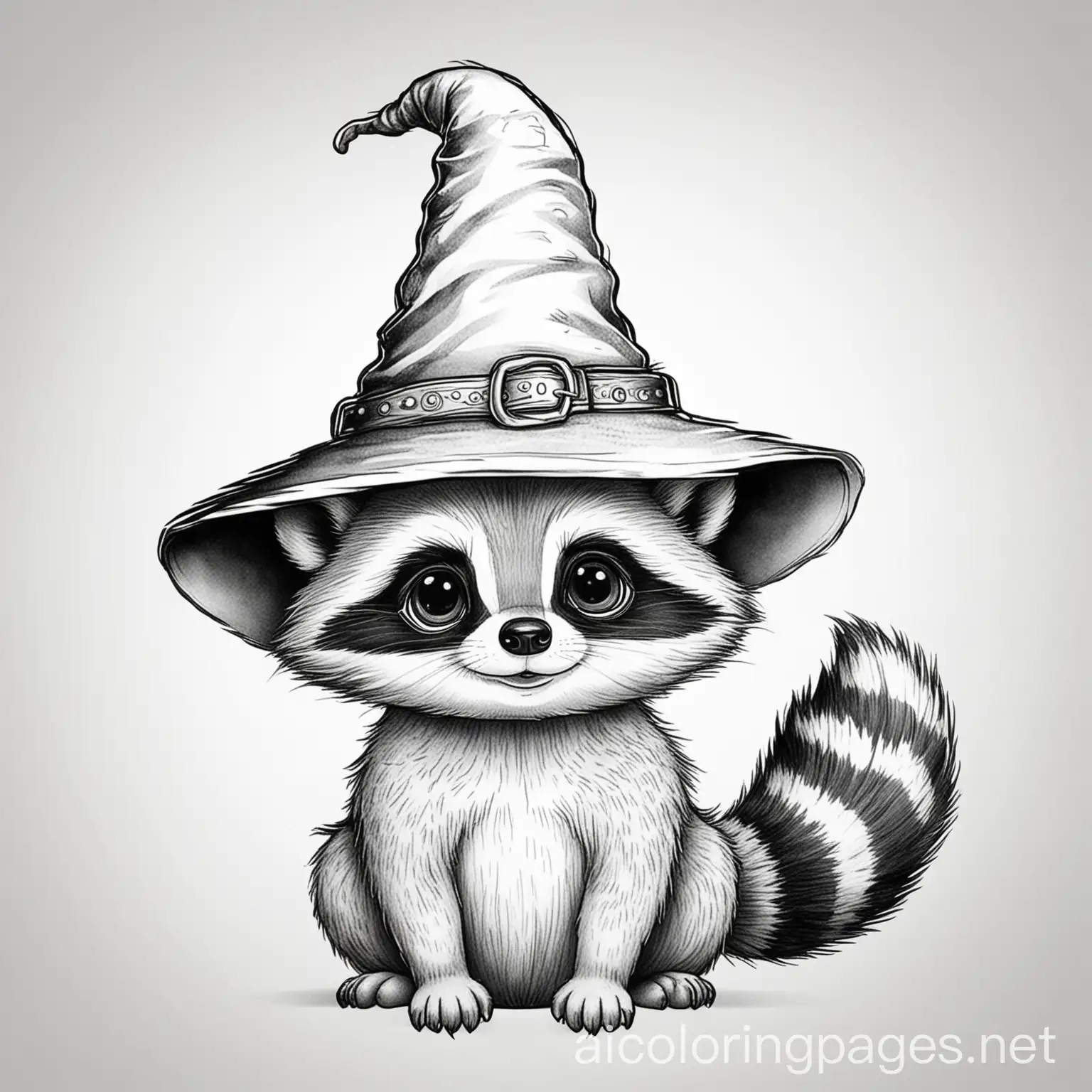 Cute-Raccoon-in-Witch-Hat-Coloring-Page-for-Kids