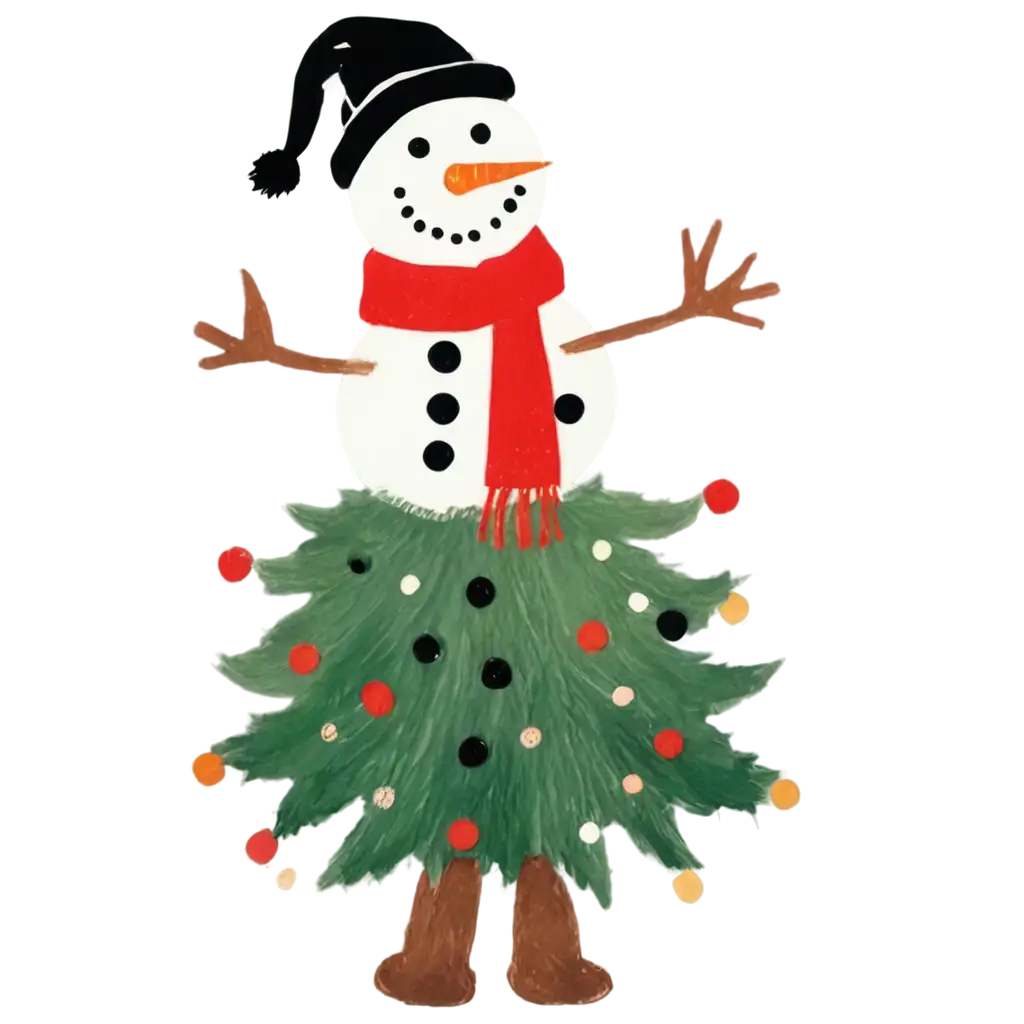 Create-a-Festive-PNG-Image-of-a-Snowman-and-Christmas-Tree-for-Seasonal-Cheer