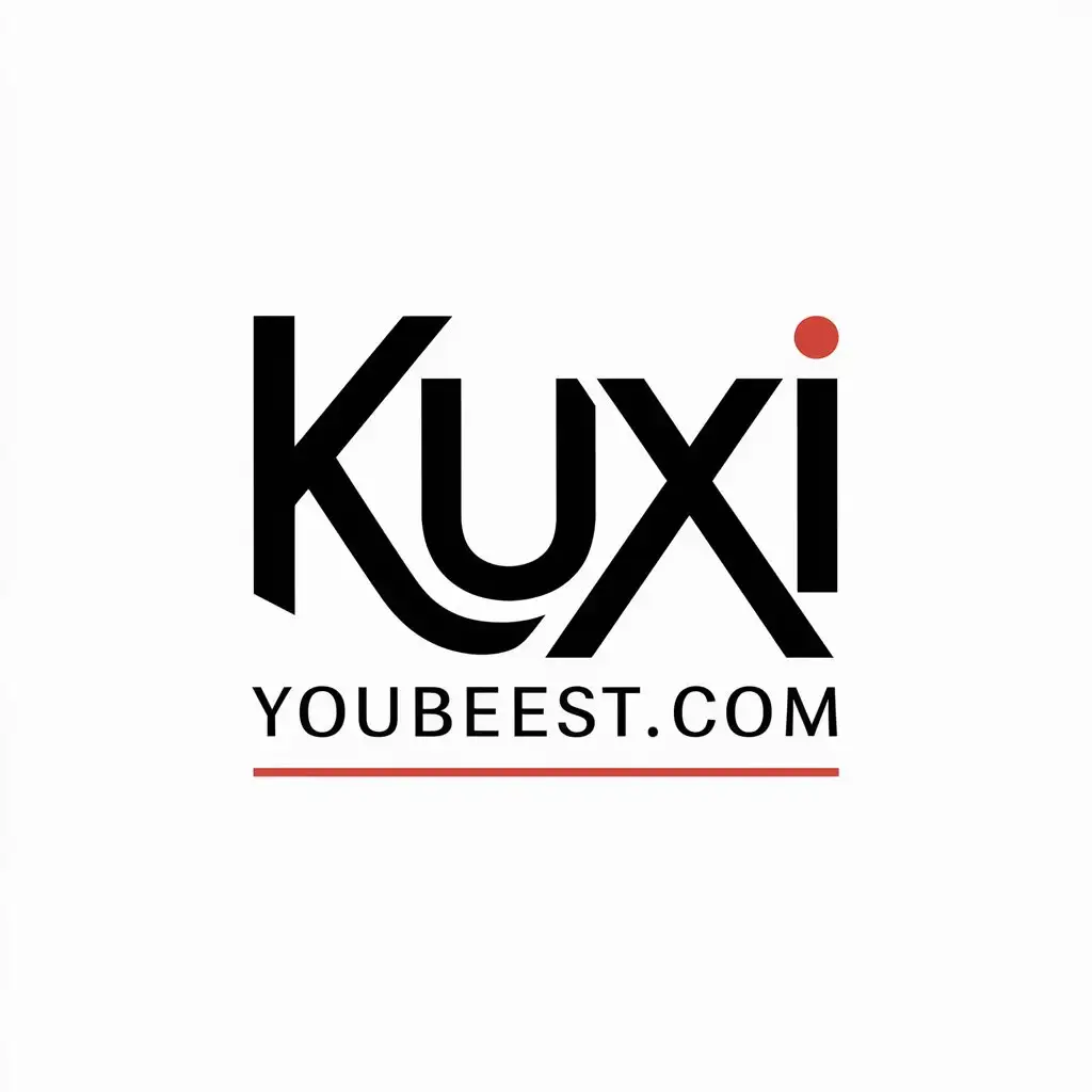 LOGO Design for Kuxiyoubestcom Modern Vector Logo with Kuxi Symbol on Clear Background