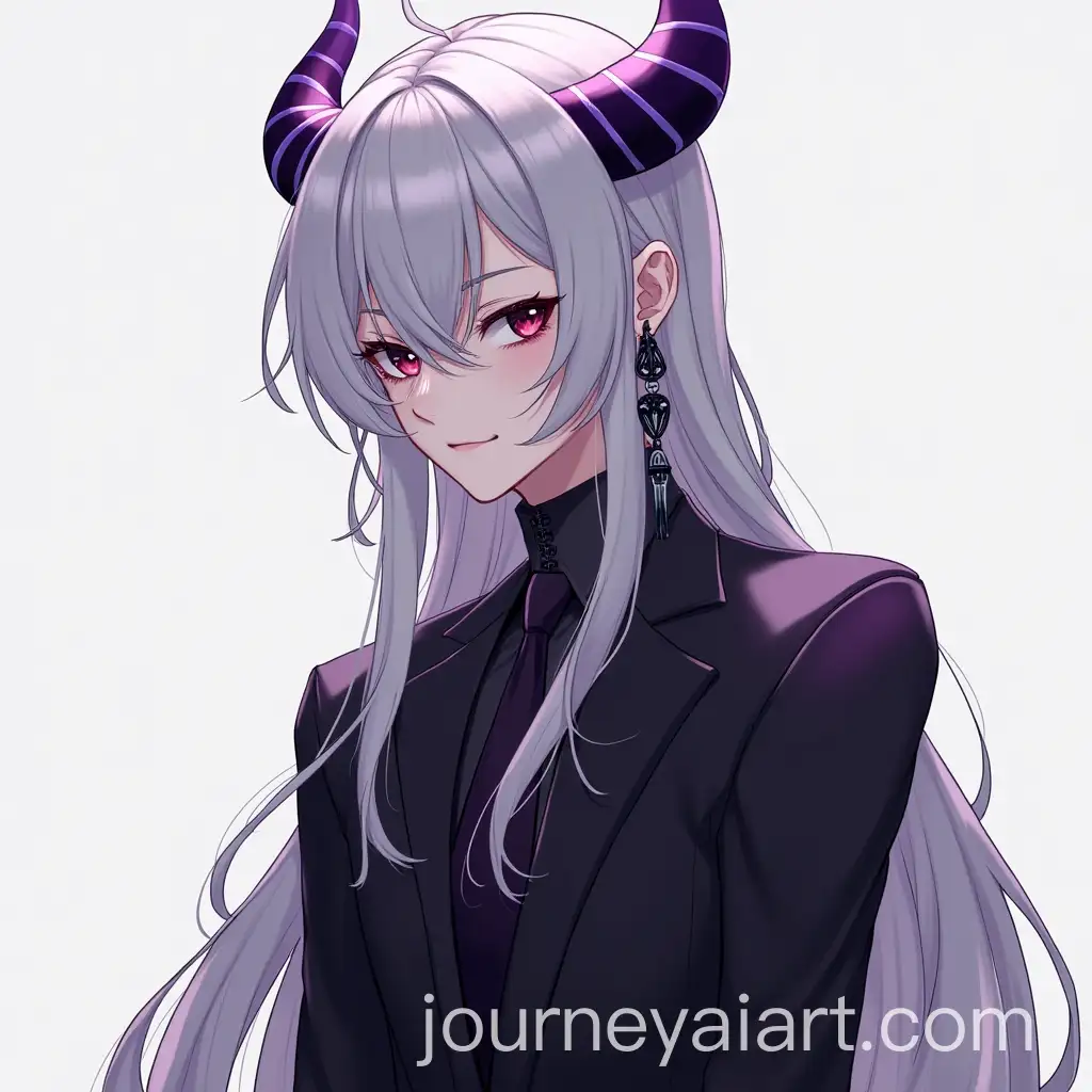 Male-Character-with-Platinum-Blackish-Purple-Hair-and-Dragon-Horns-in-Black-Purple-Suit