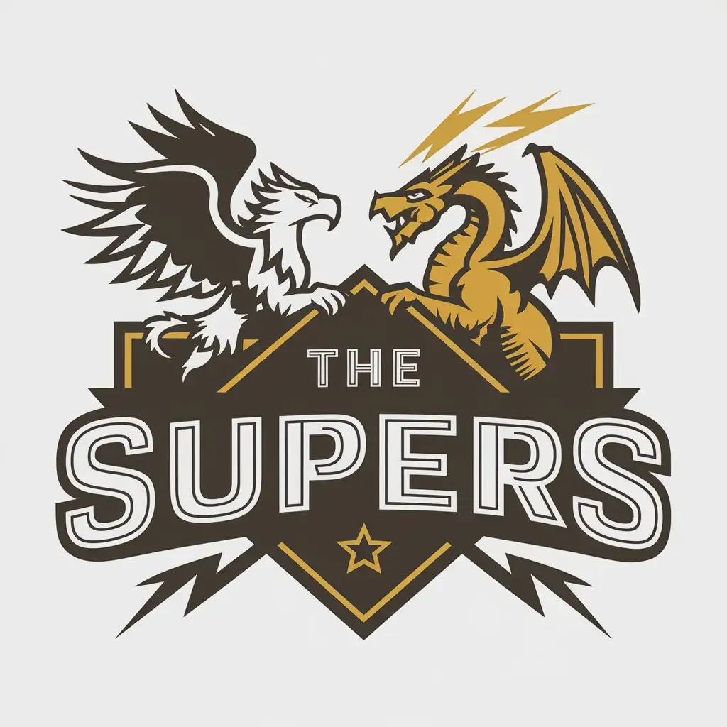 LOGO Design for The Supers Griffin and Lightning Dragon Symbol in Vector Format