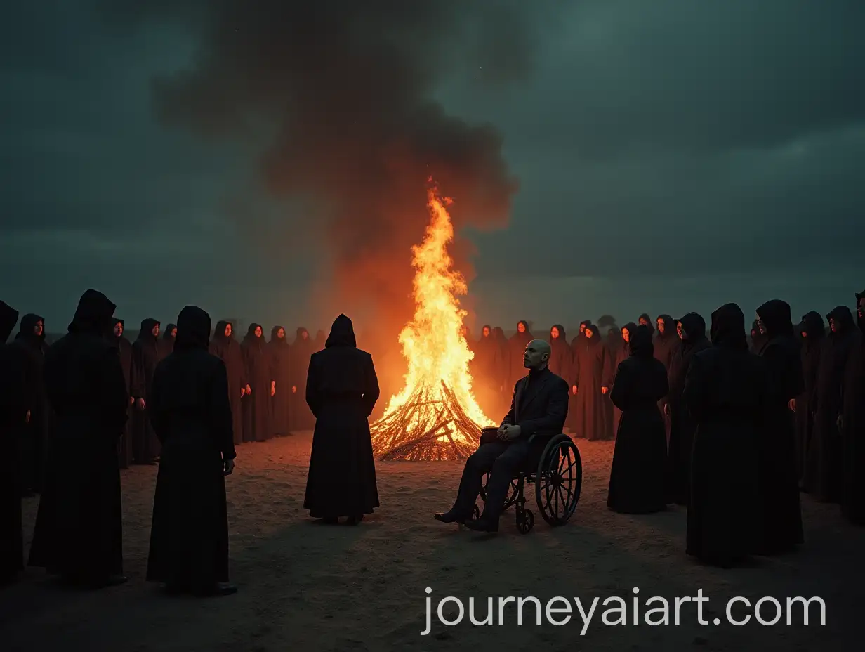 Mysterious-Ritual-Gathering-Around-Bonfire-at-Night