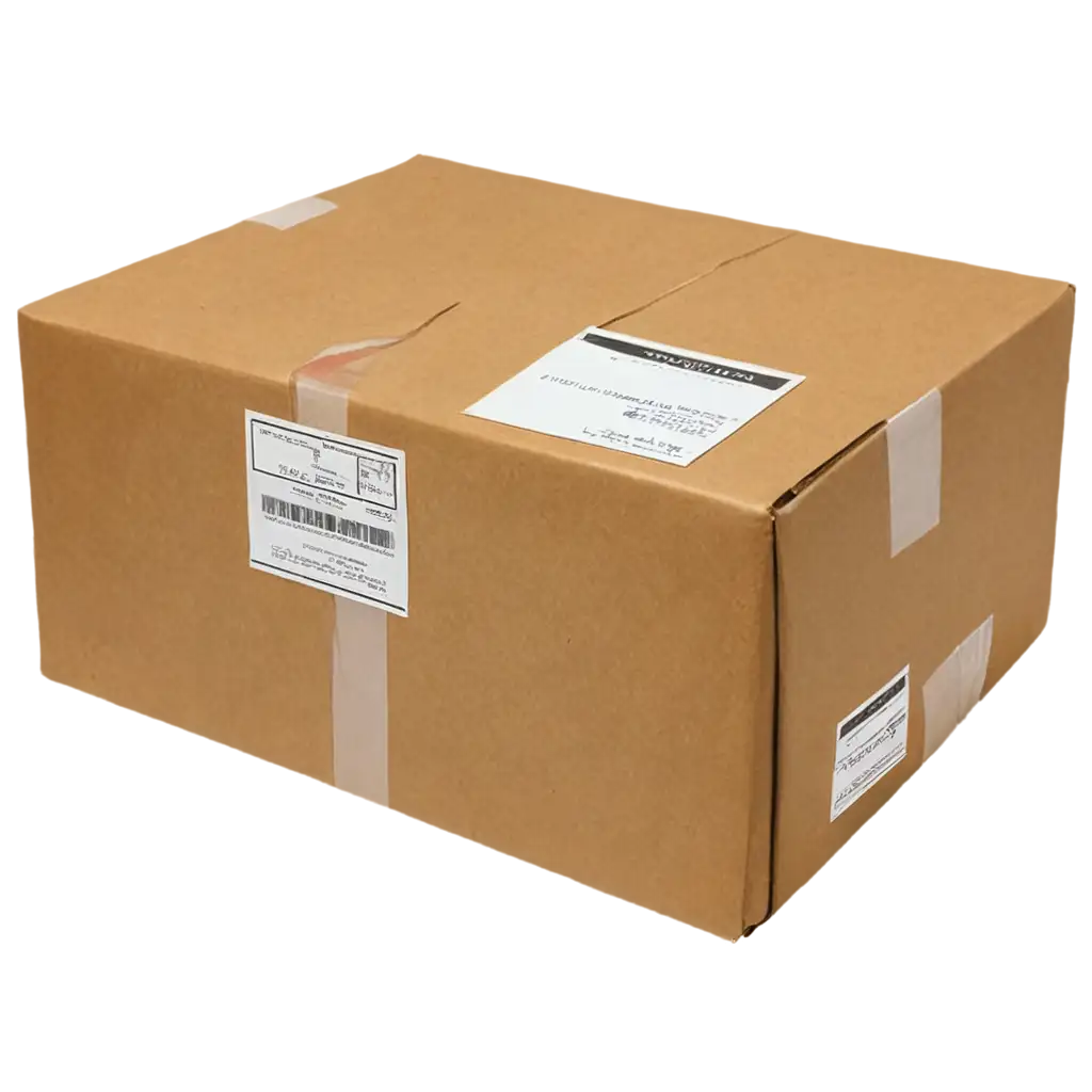 A E-Commerce & Logistics box with shipping labels