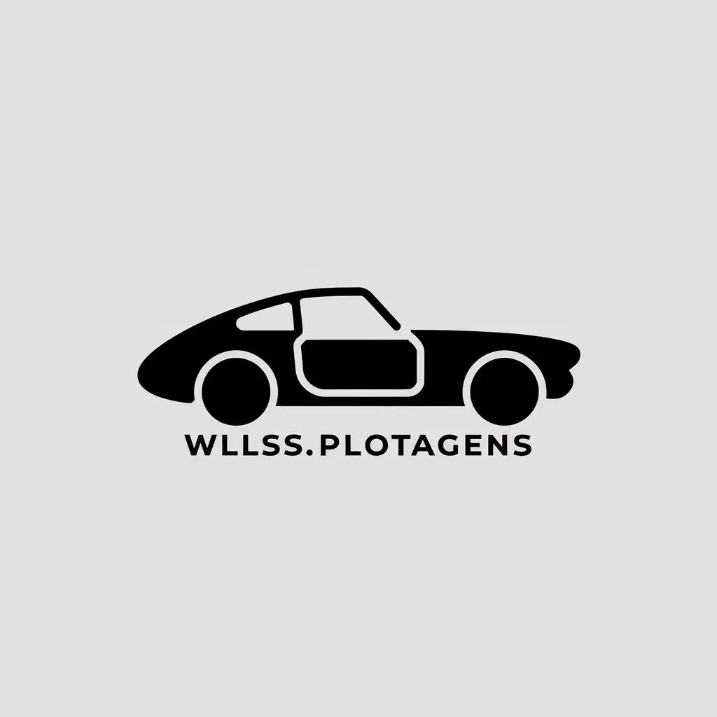 LOGO Design for WLLSSPLOTAGENS Silhouette of Car with Elegant Outline for Automotive Industry