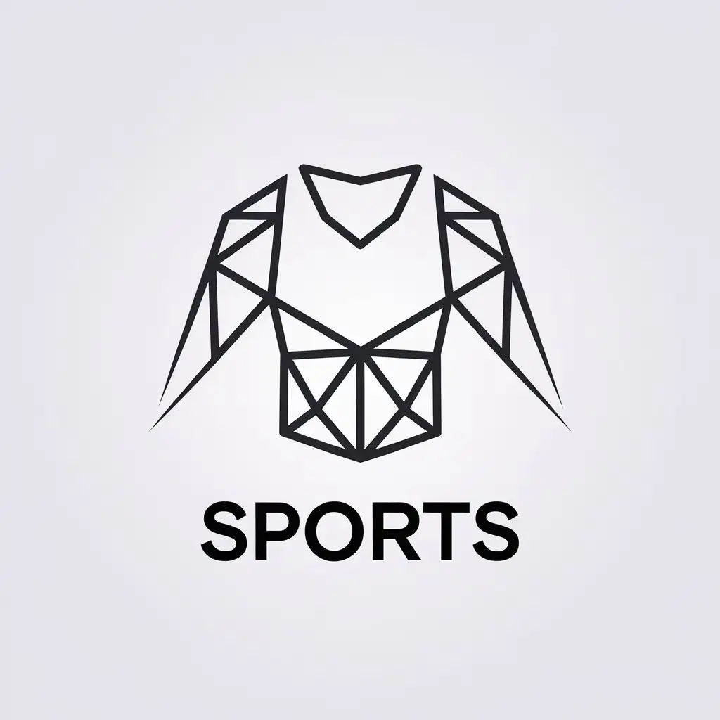 a vector logo design,with the text "sports", main symbol:sports suit,Minimalistic,be used in e-commerce industry,clear background