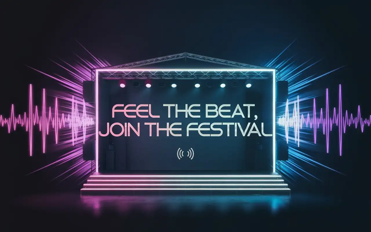 Neonlit-Stage-with-Vibrant-Soundwave-Patterns-and-Futuristic-Festival-Text