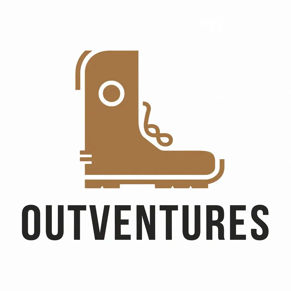 LOGO Design for OUTVENTURES Minimalistic Boot Print for Travel Industry