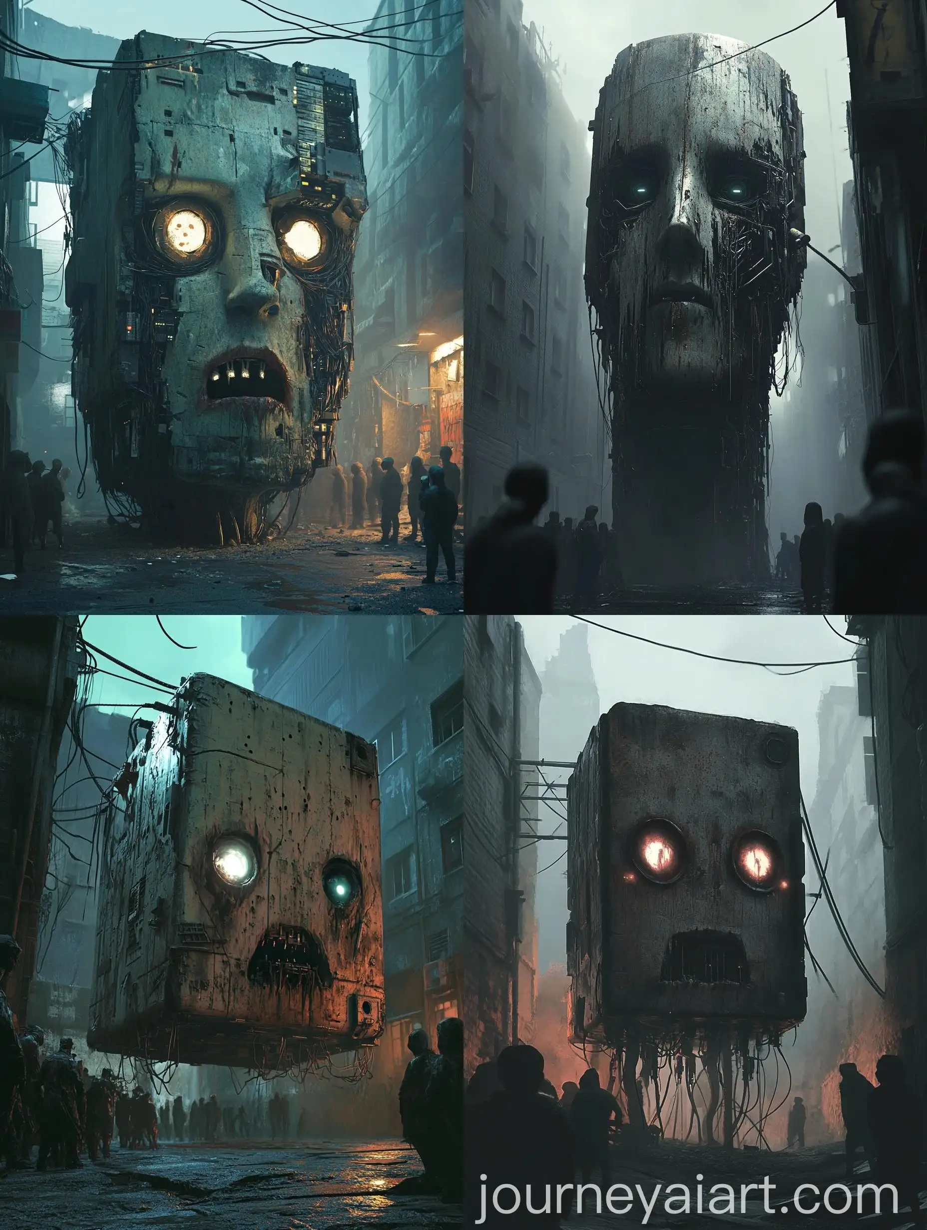 Abandoned-Server-in-Dark-Street-Haunting-Scene-of-Neglect-and-Despair