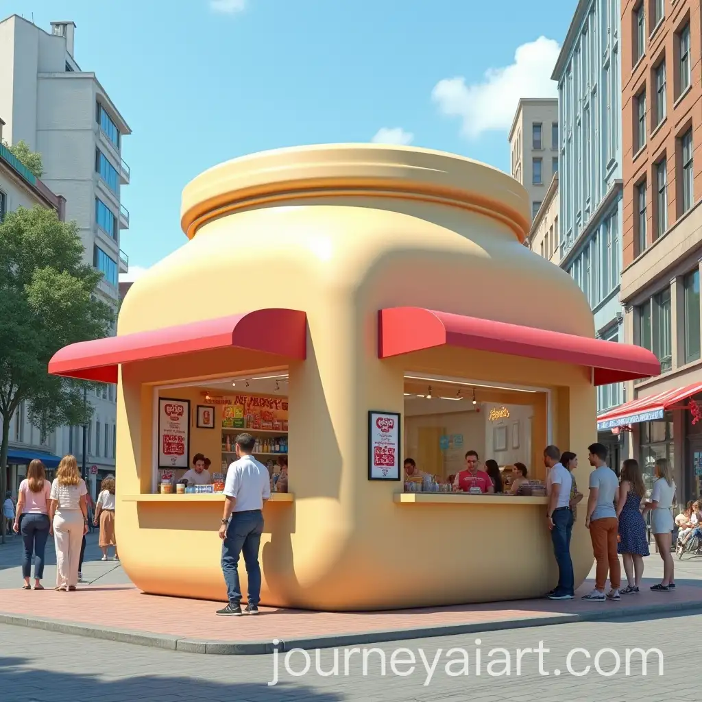 HyperRealistic-PopUp-Cream-Jar-Store-in-Urban-Setting