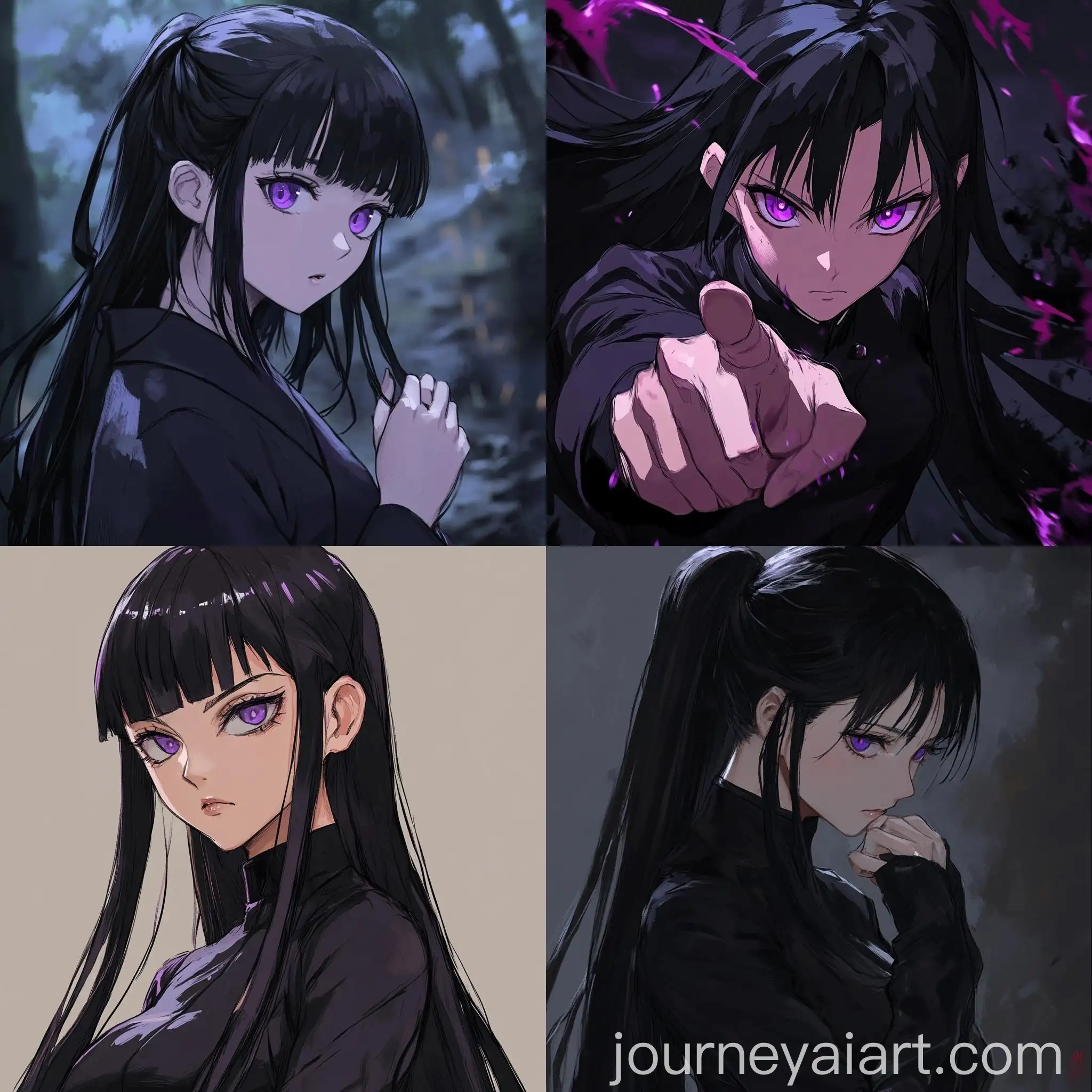 Jujutsu-Kaisen-Style-Girl-in-Uniform-with-Purple-Eyes
