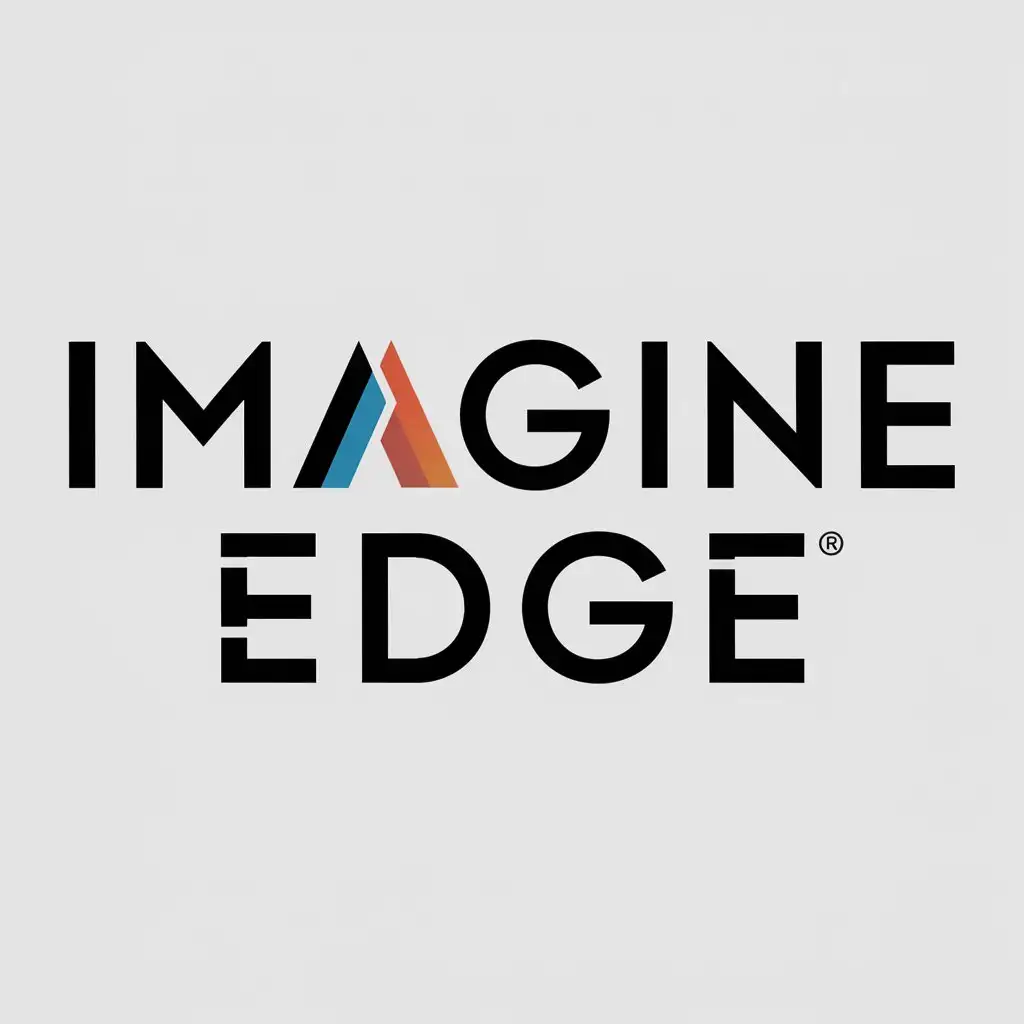 LOGO Design for Imagine Edge Minimalist Text with Abstract Edge Symbol ...