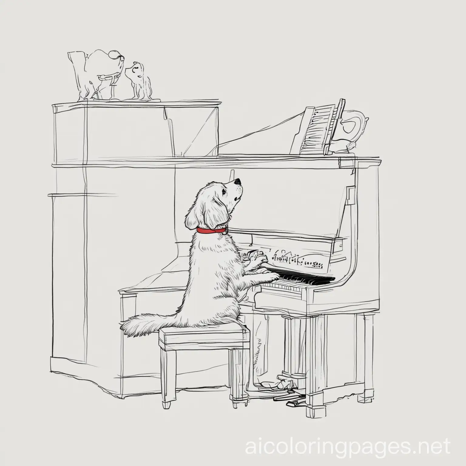 Dog-Playing-Piano-Coloring-Page