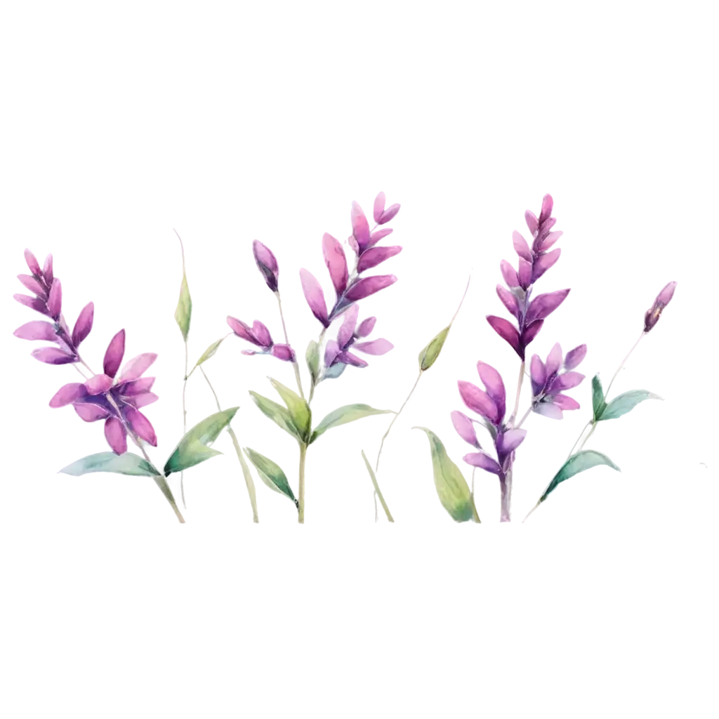 Flores-lilases-aquarela-PNG-Artistic-Watercolor-Lilac-Flowers