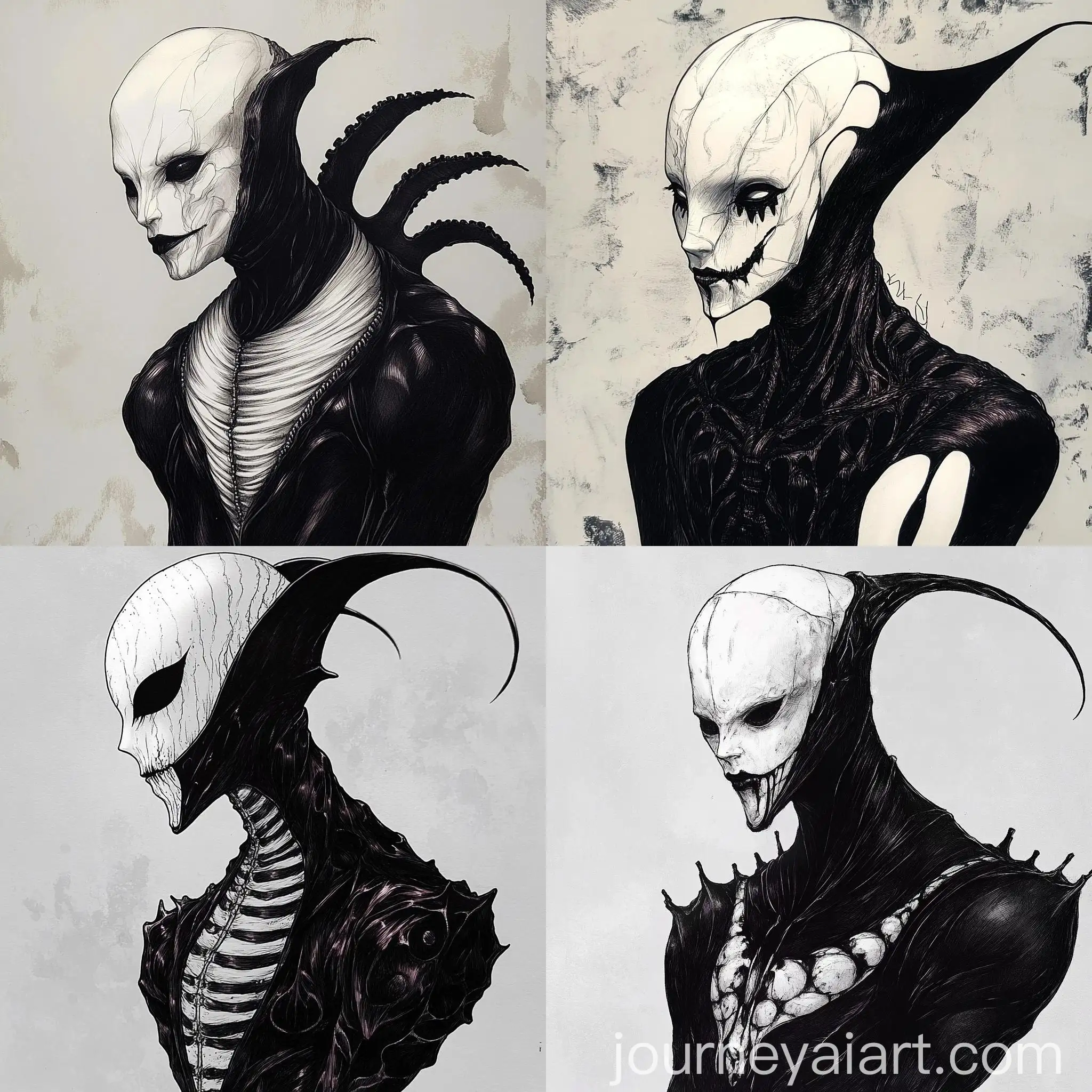 Eerie-SciFi-Alien-in-Harlequin-Mask