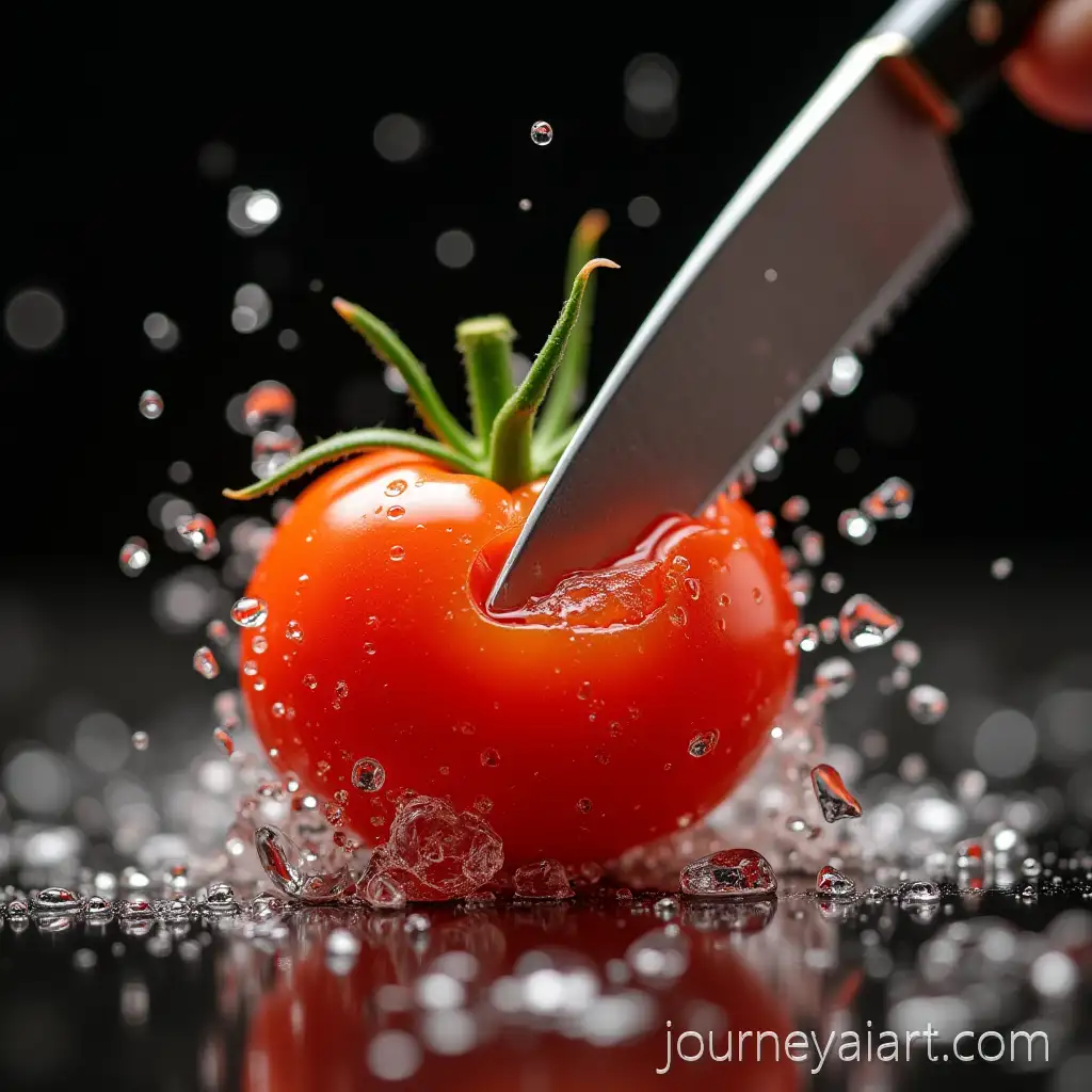 Glass-Tomato-SGlass-tomato-slicing-closeupliced-by-Sharp-Chefs-Knife-in-Extreme-CloseUp-with-Shattering-Effect