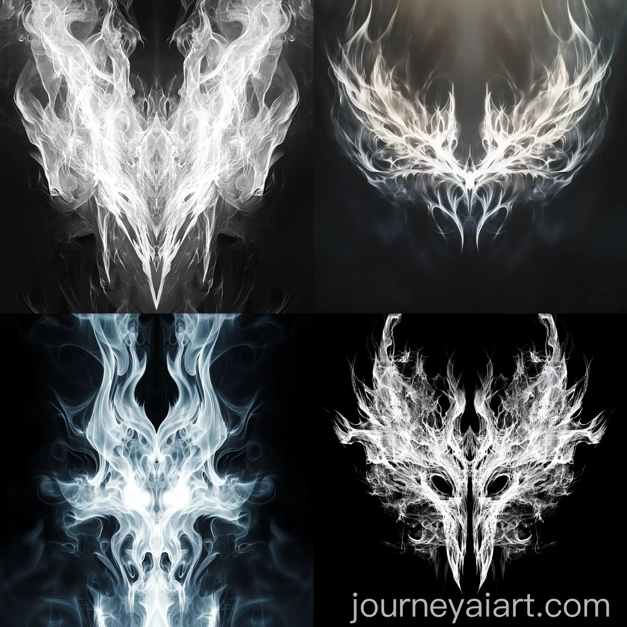 Symmetrical-White-Sharp-Flames-on-Dark-Background