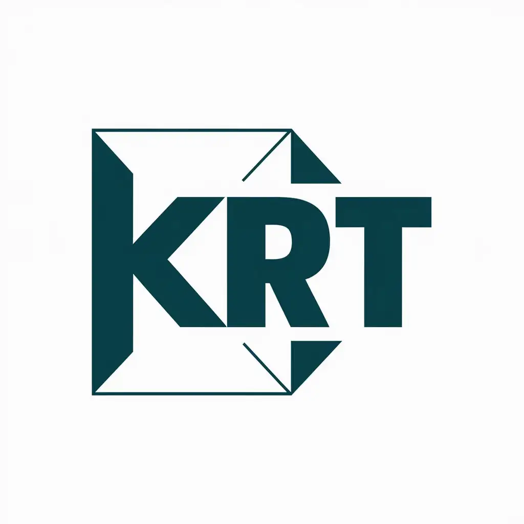 a vector logo design,with the text "KRT", main symbol:geometric shapes,Moderate,be used in Education industry,clear background