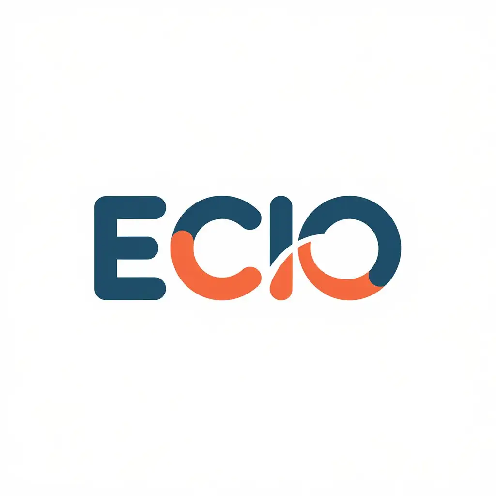 LOGO Design for Ecio Modern LetterBased Vector Symbol for Nonprofit Industry with Clear Background